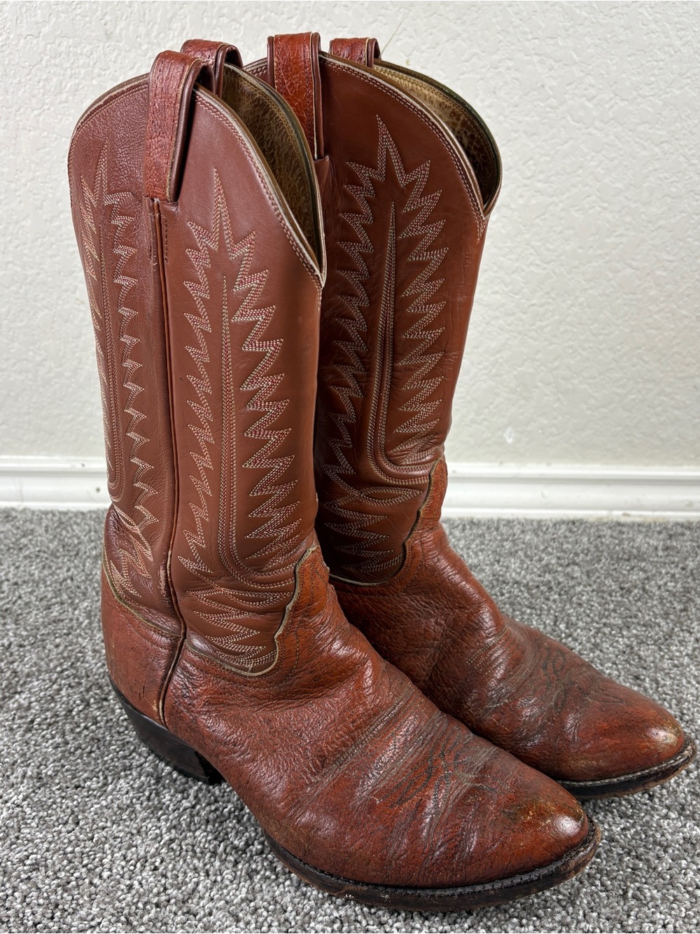 Tony Lama USA 8057 Western Cowboy Dancehall Rodeo Ranch Boots 9.5 D Black Label